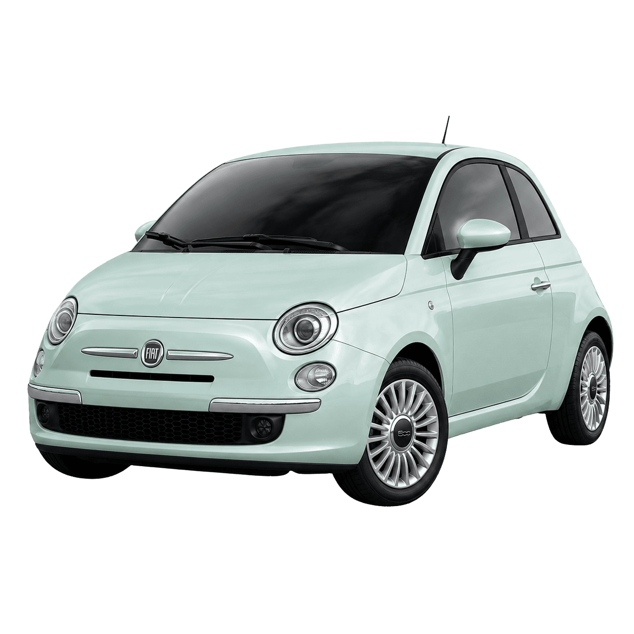 Fiat 500 compact hire car for easy local driving in Crawley